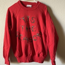 christmas red elf sweatshirt L