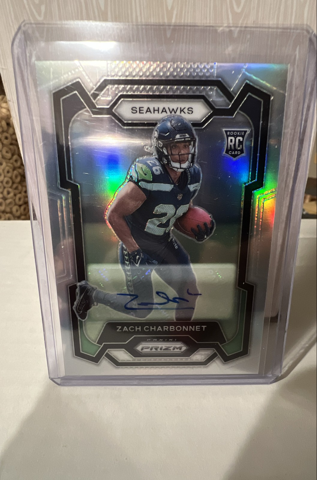 2023 Panini Prizm - Rookies Zach Charbonnet #392 Silver Prizm Autographs