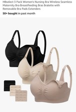 3 Pack Women’s Nursing Bra  with Removable Bra Pads Extenders