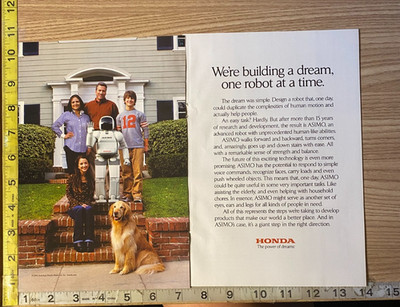 Honda ASIMO Robot 2 pg. 2002  Paper Print Advertisement