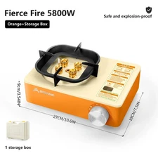 BISINNA Camping Gas Stove 5800W High Firepower Outdoor Portable Cassette Burner