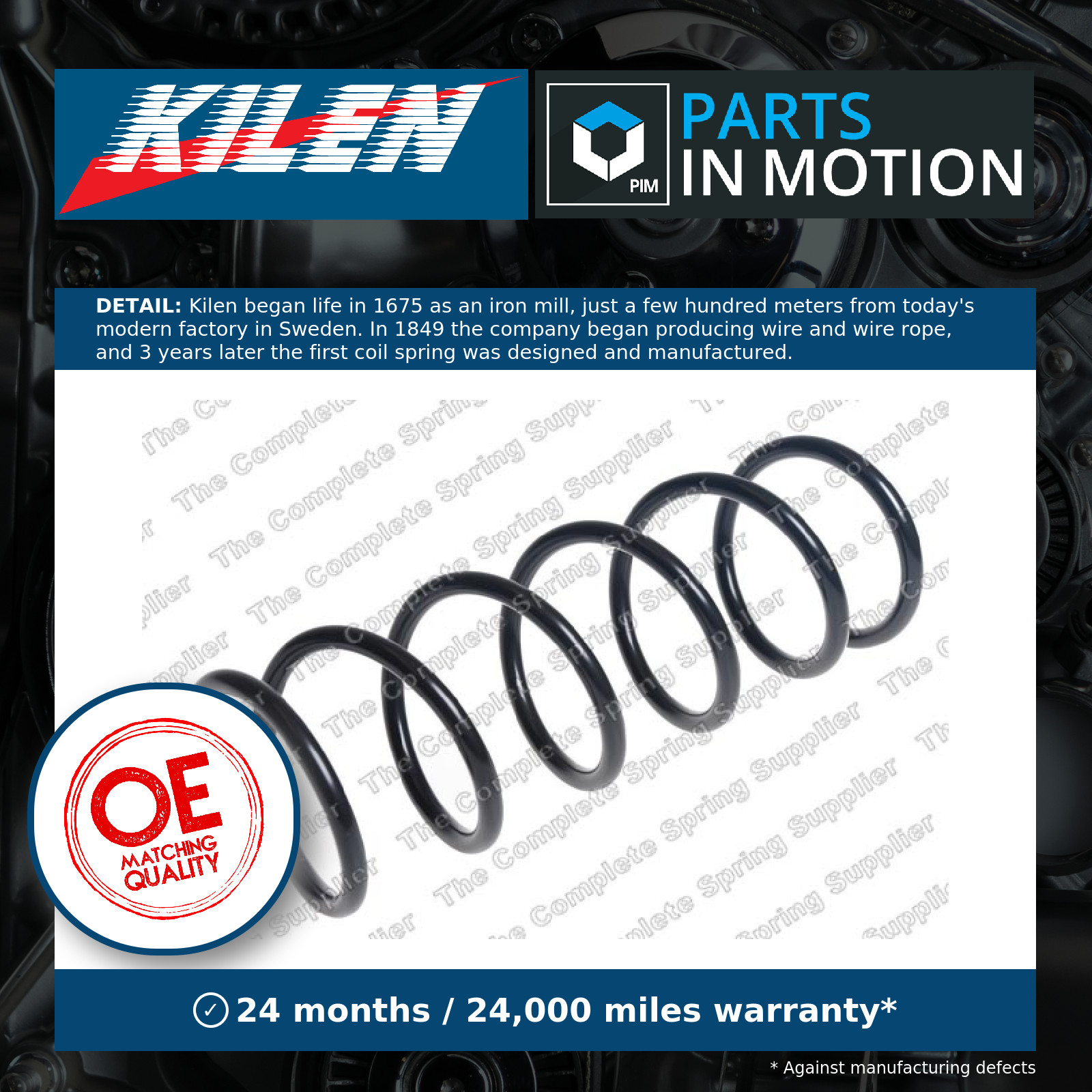 Coil Spring Front 19209 Kilen Suspension 540103VU0A Genuine Quality Guaranteed