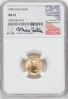 1992 $5 Tenth-Ounce Gold Eagle NGC MS70 Mike Castle