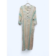 Vintage Saybury Maxi House Dress in Pastel Stripes