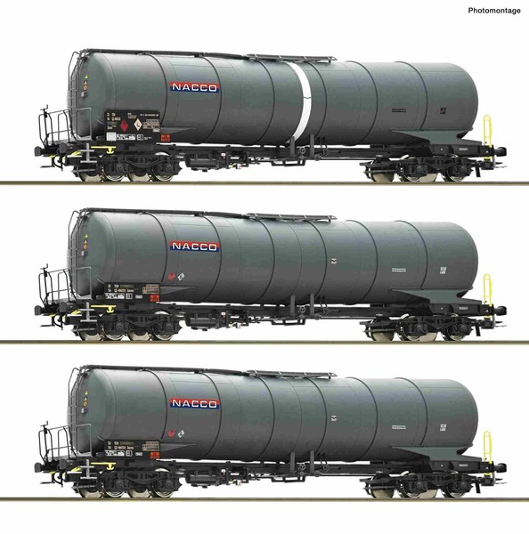 Roco 6600197 H0 3-Tlg. Set: Kesselwagen, Nacco, Ep. VI-image