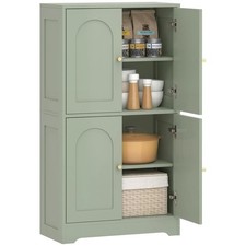 HOMCOM 110cm Kitchen Cupboard with 4 Arched Doors and 2 Adjustable Shelves