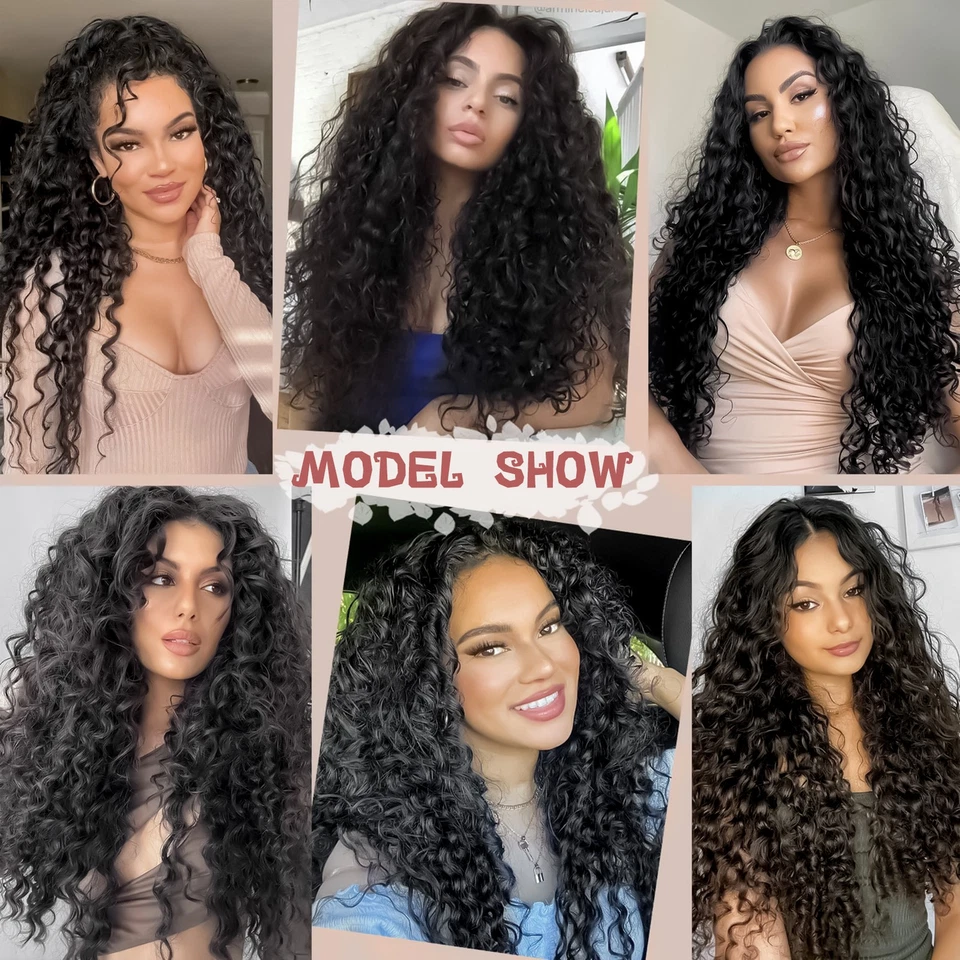 Africa Long Curly Wigs for Black Women Afro Kinky Curly Hair Wave Wig Full Cover - Image 2 of 4
