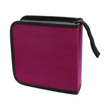 LHDOS Car CD Case, 40 Capacity DVD Disc Storage Binder 6.38 6.18 inch, Purple