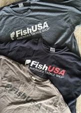 FishUSA T-Shirt Bundle XXL , Set of 3, Heavyweight, Great Quality ~2XL Fish USA