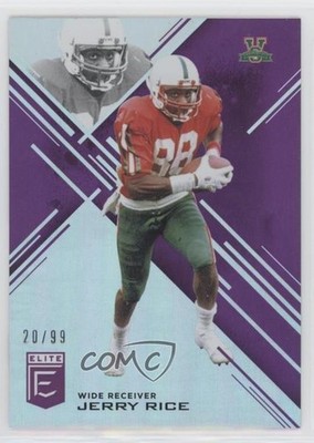 2017 Panini Elite Draft Picks Aspirations Purple 20/99 Jerry Rice #49 HOF 0q21