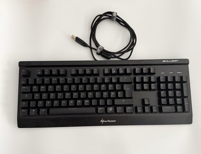 Sharkoon Skiller MECH SGK3 USB Tastatur - Schwarz wie Neu mit Brown Switches