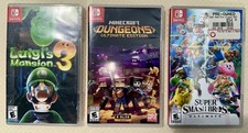 Lot of 3 Authentic Nintendo Switch EMPTY CASES ONLY   Original Retail Cover Art