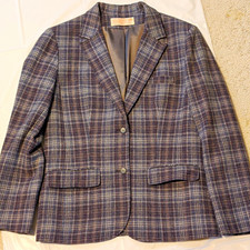 Pendleton Wool Tweed Plaid Blazer Women's Vintage