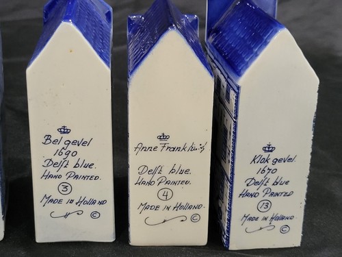 Delft Blue House Lot Of Six Chapel Cheese Market Canal House Gevel Anne Frank - Picture 6 of 14