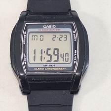 Casio W-201 Digital Watch Module 2879 Working New Band Backlight