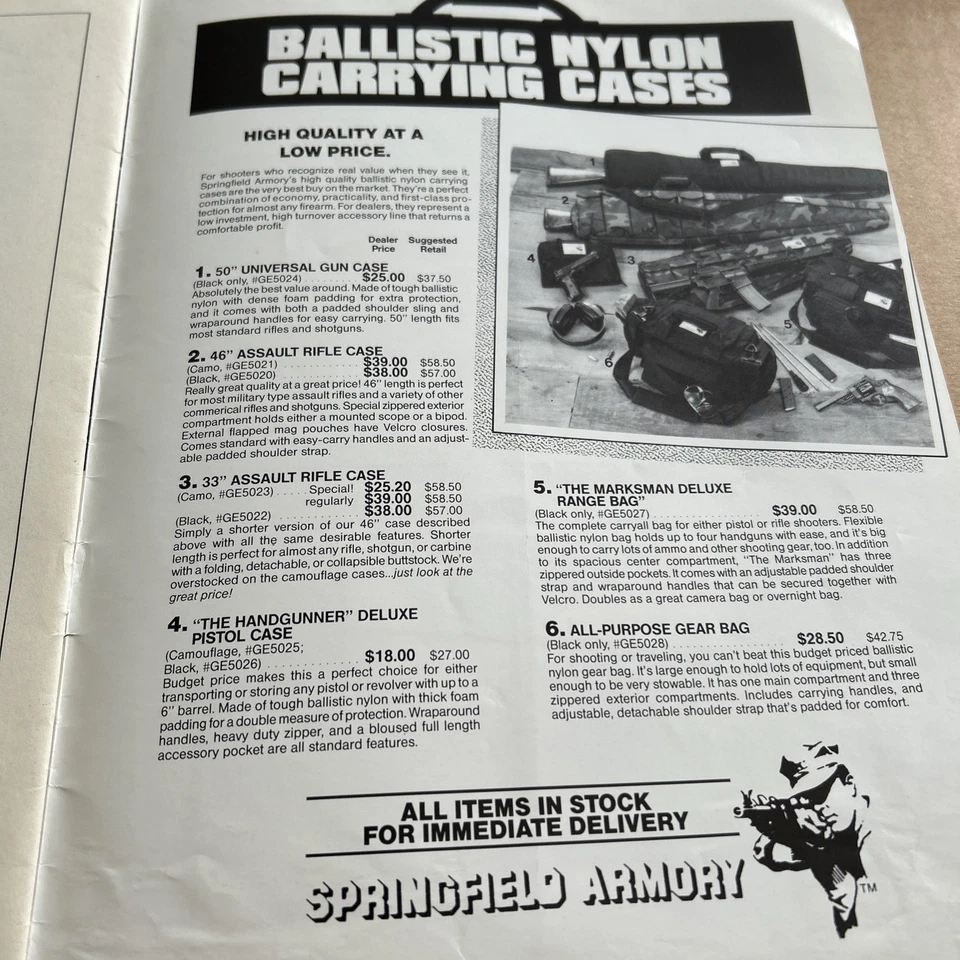 1987 SPRINGFIELD ARMORY JANUARY CLEARANCES, CLOSEOUTS AND PRICE CUTS , 18 PAGES - Image 3 of 3