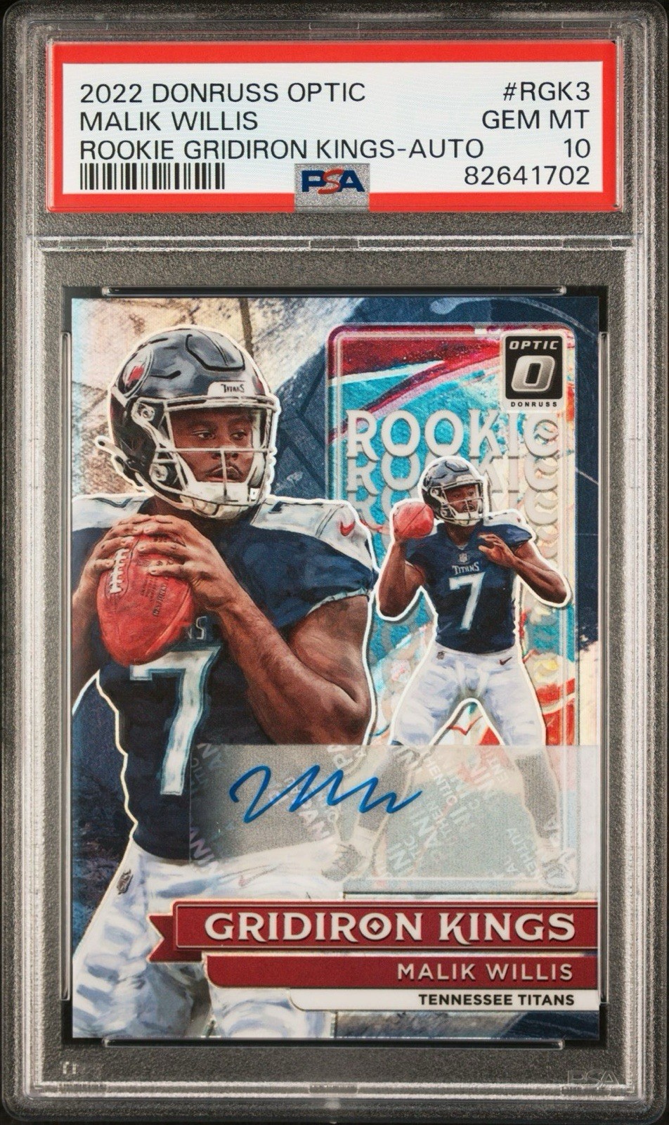 Malik Willis Panini Donruss Rookie Gridiron Kings #RGK3 Autograph