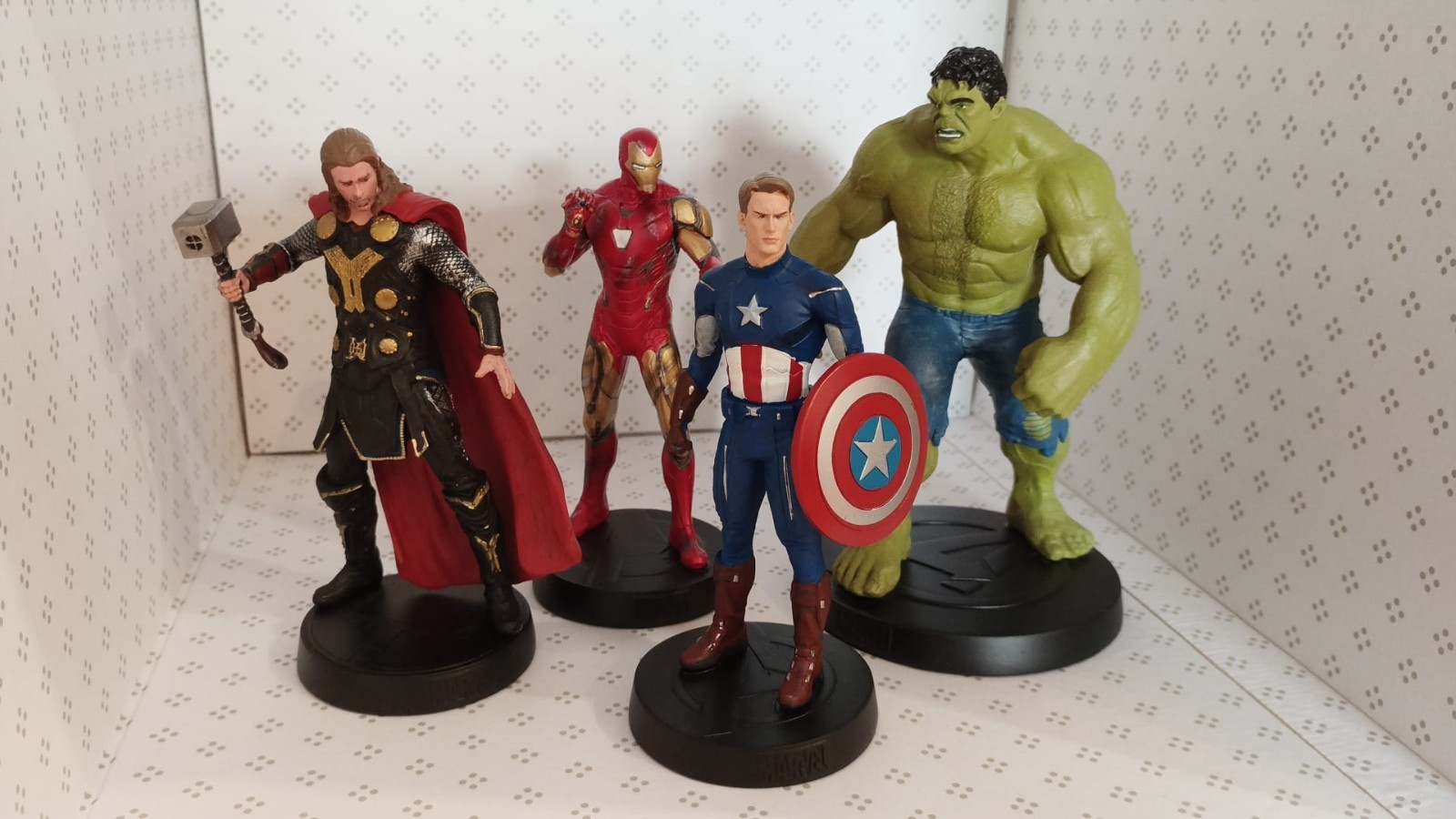 LOTE 4 FIGURAS MARVEL MOVIES HULK + THOR + IRONMAN + CAPITAN AMERICA - NUEVAS