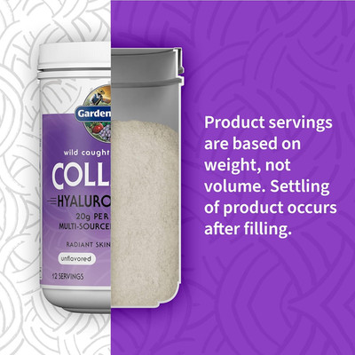 Marine & Grass-Fed Collagen Peptides Powder Supplement (Type I, III) with Pro...