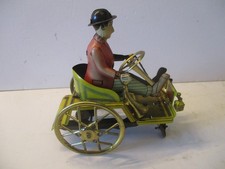 Spielzeug Mechanisch zum Aufziehen Dreirad Blech PH Paya Vintage