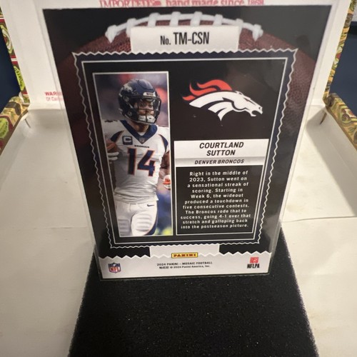 2024 Panini Mosaic - Touchdown Masters Courtland Sutton #TM-CSN - Picture 3 of 3