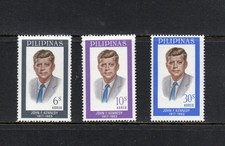 S6458 Philippines 1965 JFK John F. Kennedy 3V MNH