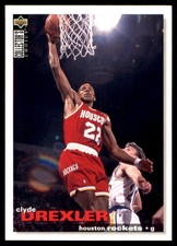 Clyde Drexler 1995-96 Collector's Choice  I #55 Rockets NBA READ FREE SHIPPING