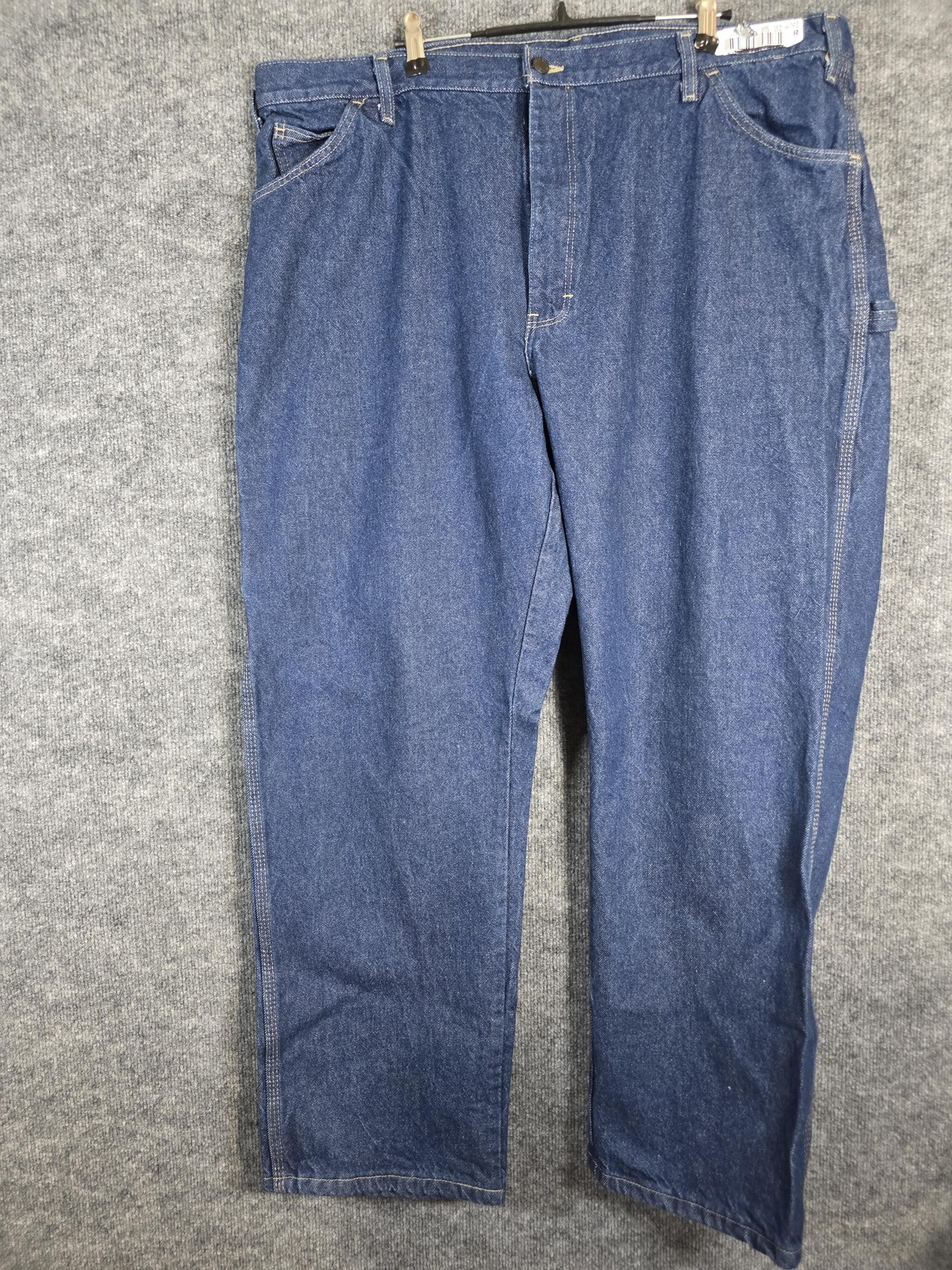 S 2xl Blue Denim Carpenter Work Pants Relaxed Fit Stains