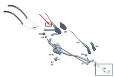 MERCEDES-BENZ GLC X254 Wischerarm vorne links RHD A2548202100 NEU ORIGINAL