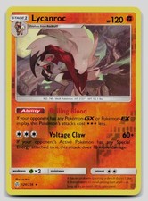 Lycanroc 124/236 Rare Cosmic Eclipse Pokemon Reverse Holo Near Mint