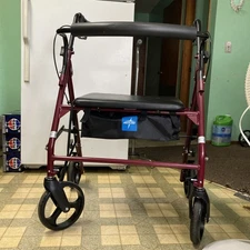 Medline Steel Folding Rollator Walker - MDS86850ESKD