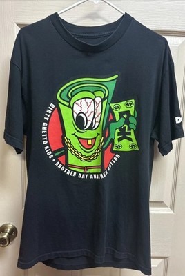 DGK The Kayo T-Shirt Men L Black Regular Another Day Another Dollar Graphic