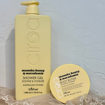 Ciroa Set Manila Honey & Macadamia Nourishing Shower Gel 33oz + Body Butter 15oz