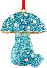 Vibrant Metal Mushroom Christmas Ornament - Charming Keepsake for All Ages