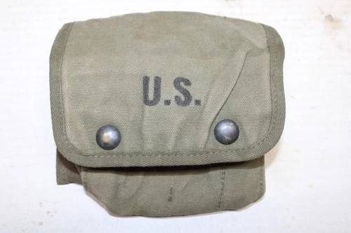 US Military Issue WW2 1945 M2 Medical Jungle First Aid Kit Case Canvas Pouch V59