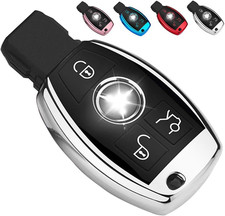 QBUC for Mercedes Benz Key Fob Cover, Key Fob Case for Mercedes Benz C E M S CLS