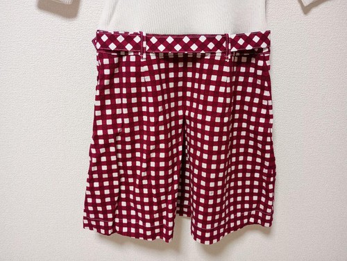 Burberry Blue Label Knee-Length Dress Check Red/White Cotton 38/M(US:S) 046499d - Picture 18 of 24