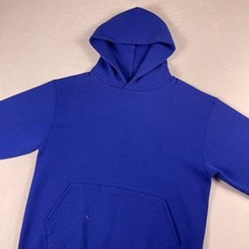 Vtg 90s Russell Athletic Hoodie Mens L Royal Blue Blank Hooded Sweatshirt USA