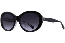 Kate Spade AVAH/F/S 8079O Sunglasses Women's Black/Dark Grey Shaded Lenses 56mm