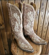 Corral Honey Cortez Embroidered Snip Toe Cowboy Boots Womens Sz 11 M R1974