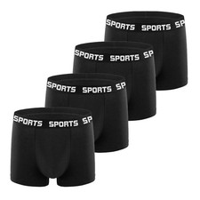 Herren Boxershorts Trunks Unterhosen Atmungsaktiv Stoffpaket oder Stück Schwarz