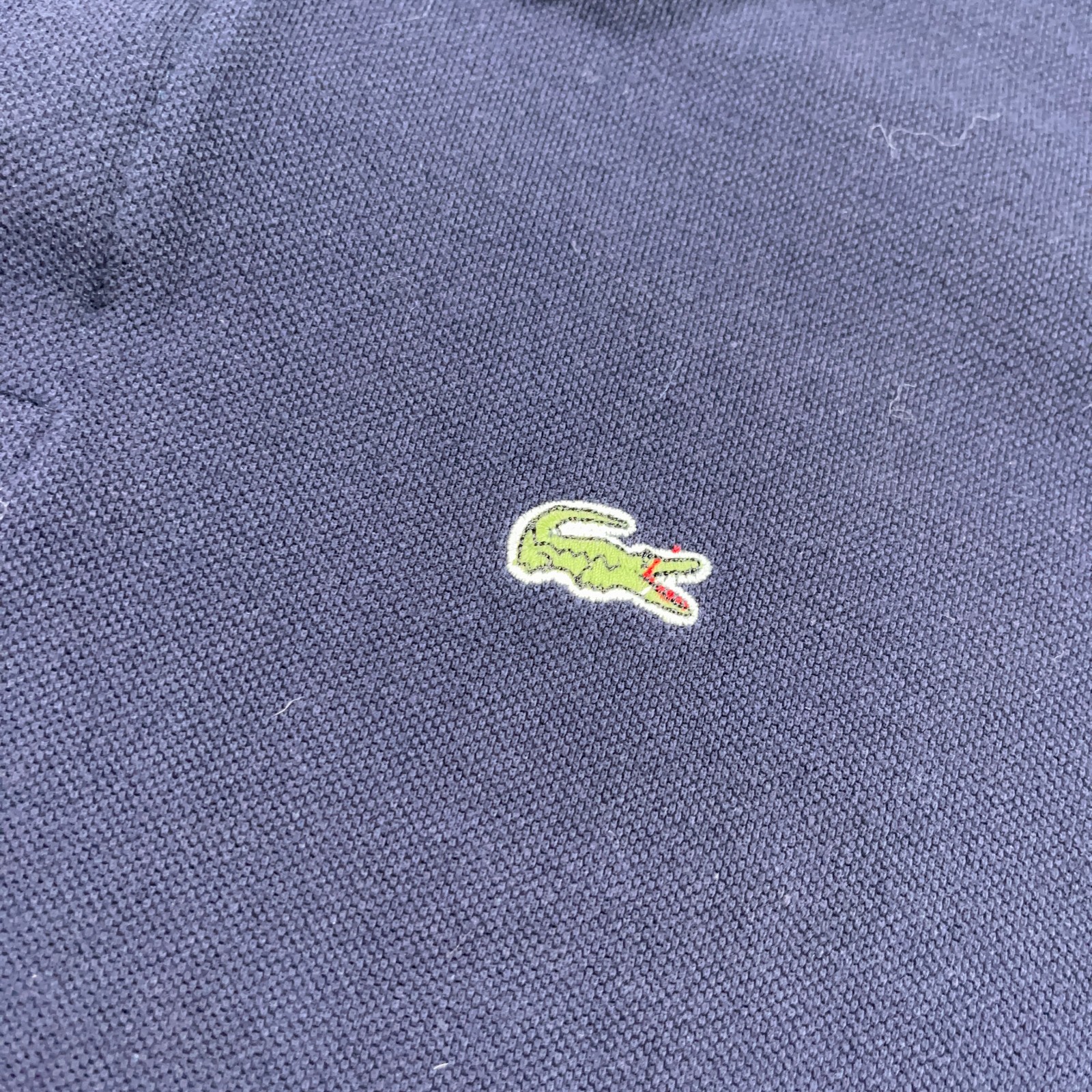 Lacoste Polo Shirt Mens 6 Navy Blue Pique Embroidered Croc Logo Preppy Tennis thumbnail 3