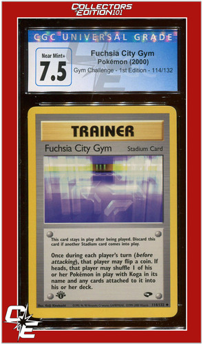 Fuchsia City Gym (1st Edition) graded CGC 7.5 for sale on eBay