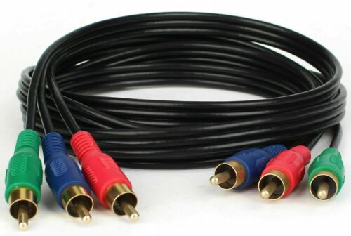 1,5 M, câble vidéo composant, RVB YUV rouge bleu vert 3 x plomb phono à phono RCA - Photo 1/4