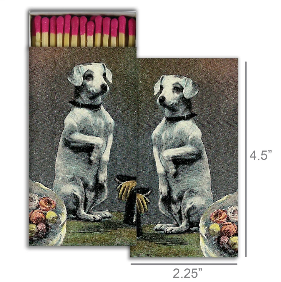 Magic Dog Set of 2 Large Matchboxes with Wooden Matches - Image 2 of 2