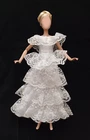 Vintage 1990 Mattel Barbie Bridal Collection Lace w/ Ruffle Wedding Dress ONLY