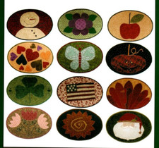 Calendar Placemats 12 Different Designs Pattern Country Folk Art