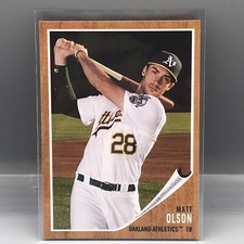 Matt Olson 2021 Topps Archive Baseball Card #53 Oakland Athletics Atlanta Braves