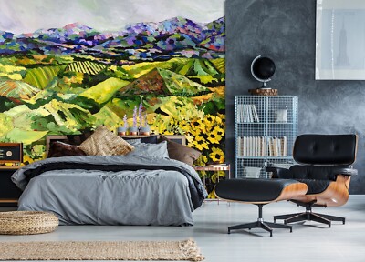 3D Purple Mountains A138 Wallpaper Wall Mural Self-adhesive Allan P Amy
