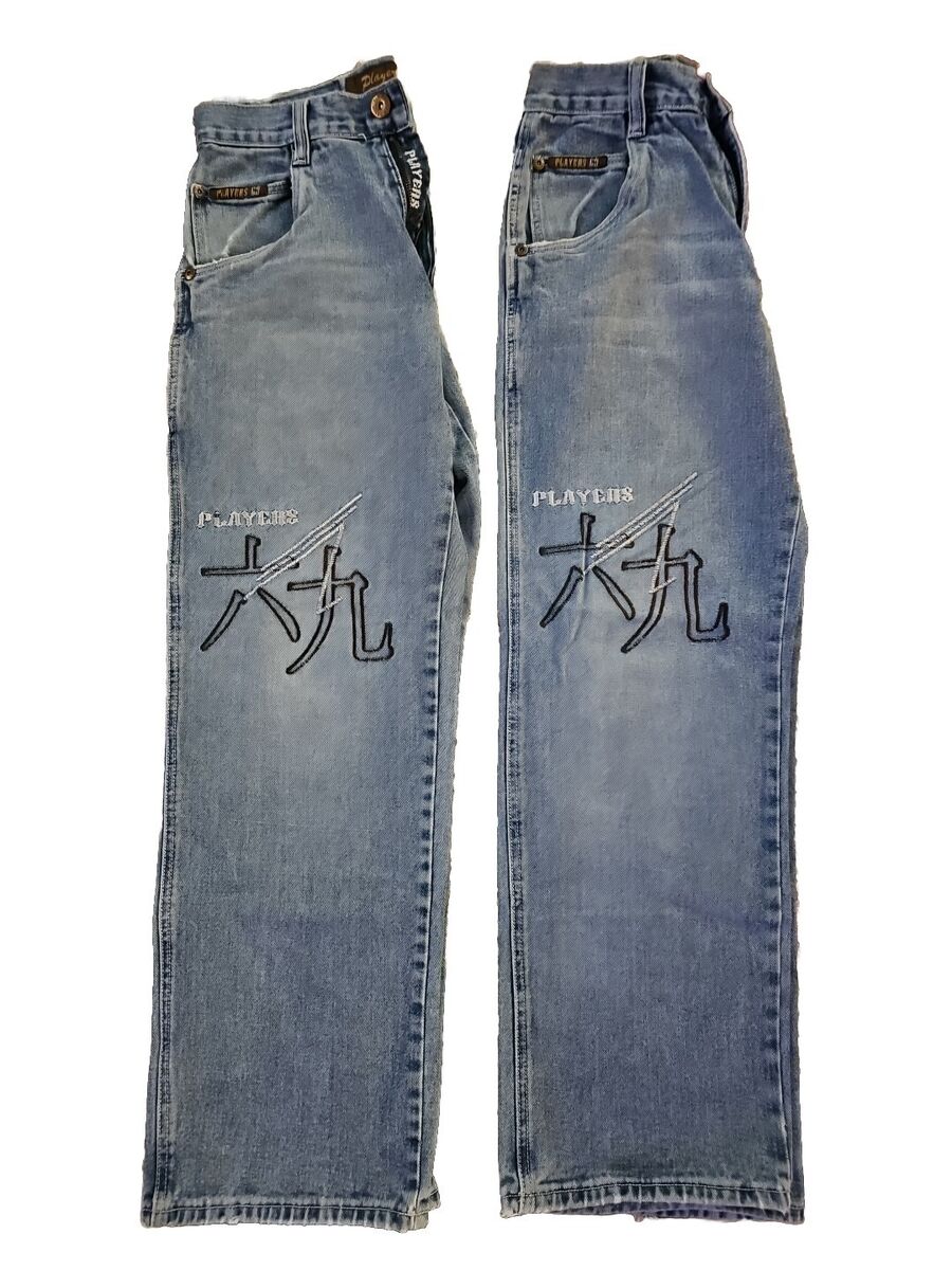 Playerz Jeans タンクトップ 69 Vintage Playerz 69 Baggy Blue Medium Wash Denim Jeans Size